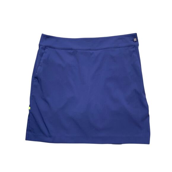 EP New York Skort Womens 2 Blue Performance Golf Tennis Pockets Side Zip Lined - Picture 1 of 14
